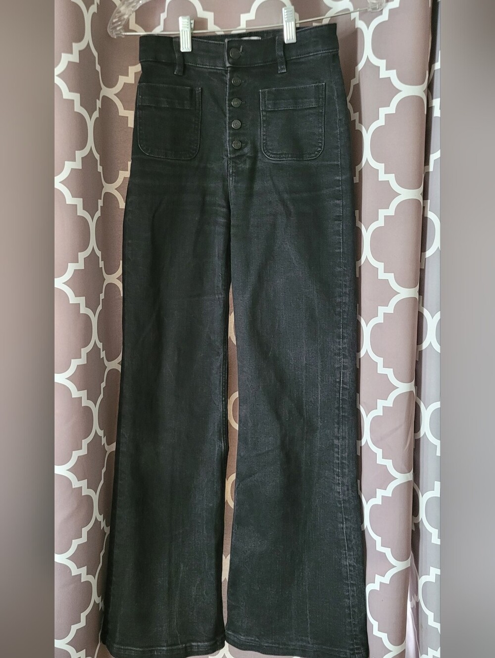 & Other Stories Black High-Rise Flare Jeans